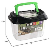 Critter Keeper with Handle, Easy to Observe, Terrarium for Bugs, Fish, Lizards, Crawfish, Frogs, or Snakes, Insect cage, Made in Japan (1pc)