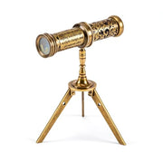 Antique Brass Kaleidoscope Gift for Men, Kids and Adults, Vintage Collectibles for Birthday, Christmas Any Occasion, Unique Gift Idea (with Tripod)