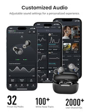 TOZO A1 Wireless Earbuds Bluetooth 5.3 Light Weight in Ear Headphones | IPX5 Waterproof,2 Mics for AI Calls,Immersive Premium Sound Bass Headset with Charging Case,32 EQ via App Black