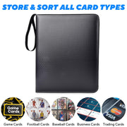 ULLTOON Portable 9-Pocket Trading Card Binder, Holds 1080 Cards | 60 Removable Double-Sided Sleeves, Baseball Card Binder Card Storage Organizer Album for Boys, Girls, Sports & Game Cards