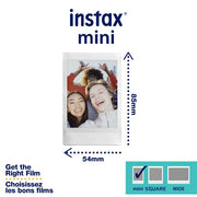 FUJIFILM Instax Mini Instant Film Twin Pack (White), 20 Photos | The instax film ensures sharp