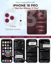 Diaclara Magnetic for iPhone 18 Pro Case with Screen Protector, Burgundy | Fit for MagSafe, Built‑in Anti‑Scratch Touch‑Sensitive Screen Protector, 360° Dual‑Layer Rugged, Mil‑Grade Drop Protection