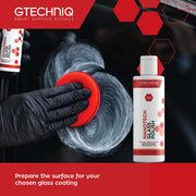 Gtechniq G4 Nanotech Windshield Polish, 3.4 fl oz | Removes Stubborn Dirt and Grime, Removes Water Spots and Tarnishes, Clinically Clean Smear and Scratch-Free Finish