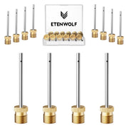 ETENWOLF 12 Pack Brass Ball Pump Needles, No Break Heavy Duty Needles | Air Pump Needles for Balls with Storage Case, Compatible with Hand Pump and Electric Pump, Stainless Steel Body