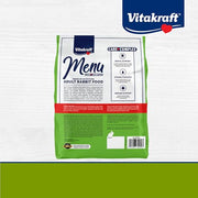 Vitakraft Menu Rabbit Food 5 lb. | Nutrient-Rich Pellet Blend, Fiber-Focused Formula, Daily Diet, Resealable Bag, 5 lb Pack