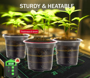 30 Pack Clear Nursery Plant Pots, 3.5/4/5 In with Drainage Holes, 20 Labels | High Transparency (Clear View of Root Growth), Variety Pack, Good Drainage, 20 Pack Easy-ID Plant Labels