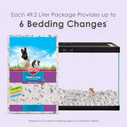 Kaytee Clean & Cozy Lavender Paper Bedding for Guinea Pigs, 49.2 Liters | Fresher habitats with rabbit bedding. Hamster bedding for small pets. 99% dust-free, absorbs 6x, lavender bedding