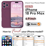 Vooii Magnetic for iPhone 18 Pro Max Case 6.9" Silicone, Burgundy | Compatible with Magsafe, Full Camera Protection, Soft Microfiber Lining, Shockproof Case for iPhone 18 Pro Max Cherry Red