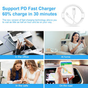 iPhone 14 13 12 Charger Fast Charging 20W USB C Wall Charger with 6FT Cable | PD Fast Charging for iPhone 14/13/12/11/Pro/Pro Max/Mini/Xs Max/XR/X, iPad