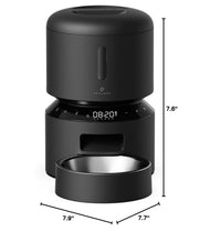 PETLIBRO Automatic Cat Feeder, Timed Dry Food Dispenser for Cat & Small Dog | Programmable Pet Feeder with Portion Control, Airtight Storage, Voice Meal Call, Dual Power Supply, Anti-Jam Design, 3L Black