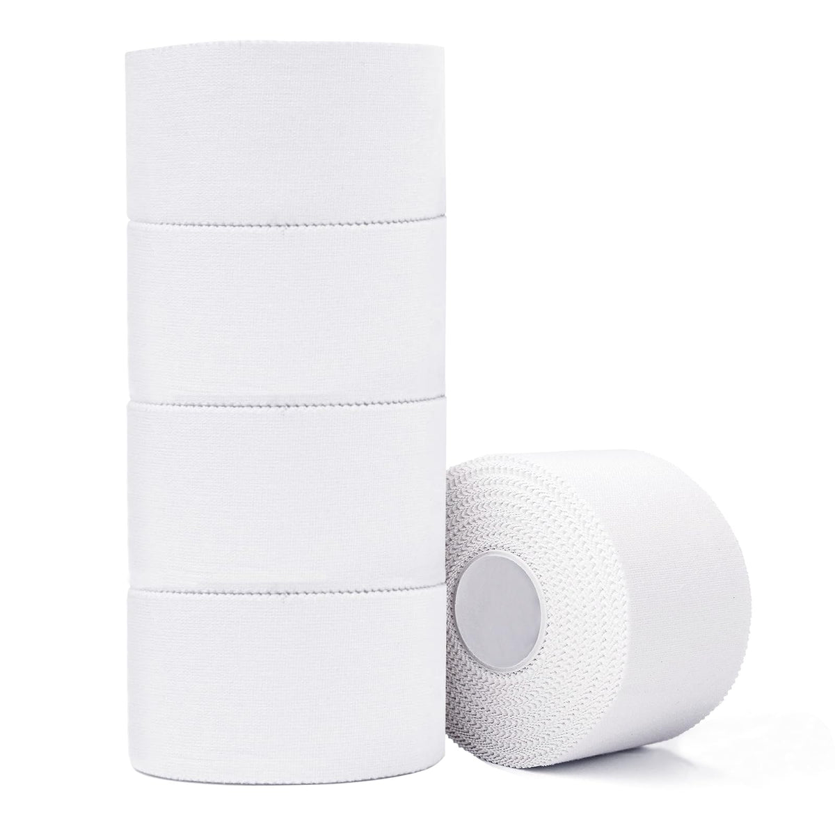 ADMITRY Athletic Tape,5 Pack White Sports Tape | Very Strong No Sticky Residue Wrist Ankle Tape for Gymnastics Boxing Lacrosse Climbing Hockey Bat