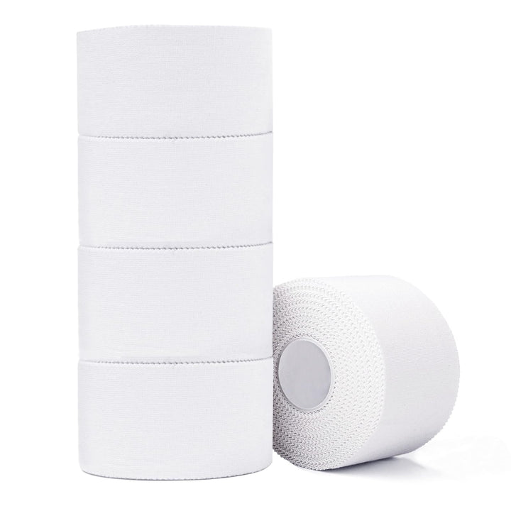 ADMITRY Athletic Tape,5 Pack White Sports Tape | Very Strong No Sticky Residue Wrist Ankle Tape for Gymnastics Boxing Lacrosse Climbing Hockey Bat