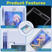 ZENOWICK 20ct Magnetic Card Holders, 35pt One Touch Card Holder | U-V Protection Hard Plastic Case for Trading Cards, Display Case for Sports, Baseball, Football, Game Cards