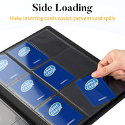 Heavy Duty Card Binder, Fabmaker 9 Pocket Trading Card Binder for 360 Cards | Sleek Side-Loading Card Album, Sturdy Card Collection Folder for Game Cards, Sport Cards, Black
