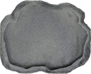 Zoo Med Reptile Rock Food Dish, Medium, 7.25"l x 6"w x 0.75"h, Colors may vary Black