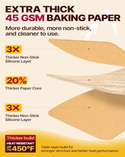 Katbite 200Pcs 12x16 In Unbleached Parchment Paper for Baking, Precut Parchment Paper Sheets, Heavy Duty Flat Baking Paper, Half Sheet Baking Sheets for Baking Cookies, Cooking, Air Fryer, Oven