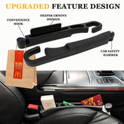 Orvifuly Car Seat Gap Filler 2 Pack for Toyota RAV4 & 4Runner | Fits Grand Highlander, Highlander & Sequoia; EVA gap organizer with emergency window breaker and 1 magnetic sunglasses holder