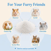 Sukh Hamster Sand Bath - White Fine Silica Sand, Hamster Hides & Cleaning | Dust Free Sand Bath for Hamster, Guinea Pig, Chinchilla, Gerbil, Syrian Mice, Small Pet Cage Bedding Accessories,14oz