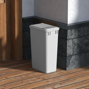 Dowell 50QT Wastebasket Trash Container, 13Gal, Plastic, Stackable, for Kitchen/Bathroom/Office,Tall Trash Can 22-3/8"H (Grey 4000 50 04)