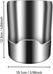 Multi-functional Kitchen Utensil Holder, Heavy Duty Stainless Steel Pot Lid & Spoon Rack, Space‑Saving Vertical Organizer for Spatula Ladle Pot Lid Cutting Board, Stainless Steel Utensil Holder，1PCS