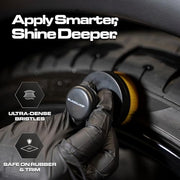 Blackline Tire Shine Applicator Brush - Soft Bristle, Mess-Free, with Stand | Soft-bristle applicator spreads tire dressing evenly, no streaks or sling. Works with gels, creams & liquids, includes stand