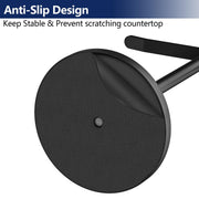 STWWO Hand Towel Holder | Stainless Steel Towel Holder Stand for Bathroom, Kitchen Countertop, T-Shaped Hand Towel Rack Stand, Black