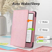 Case for Kindle Paperwhite 7"/6.8" (13th/12th Generation, 2026/2024), Pink | Lainergie Slim High Quality PU Leather Kindle Colorsoft Signature Edition 2024 Case With Stand, Hand Strap, Auto-Wake/Sleep