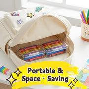 Crayon Box Compatible with Crayola Crayons 24 Count, Crayon Storage Box | Back to School Supplies, Plastic Crayon Box Holder for Crayola 24 Count Crayons, Only Crayon Box, Holds 24 Crayon