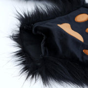 HAOAN Faux Fur Wolf Ears Headband Fox Tail and Paw Gloves Set Cosplay Halloween Costume Accessories