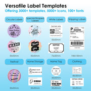 KNAON Bluetooth Thermal Shipping Label Printer, 4x6 Portable Thermal Address Label Printer for Small Business, Compatible with iPhone,Android,Windows,Mac–Works with Etsy Shopify USPS&More, White