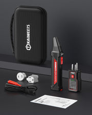 KAIWEETS Circuit Breaker Finder Tool Kit, GFCI Outlet Tester with Dual LED | Dual-Sided LED Indicators, Electrical Circuit Tracer Tool with Flashlight, Includes Carrying Case and Adapters- KT302P
