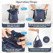 CANBOX Travel Laundry Bag, Waterproof Compression Storage for Dirty Clothes | Wet/Dry Space-Saving Laundry Storage Organizer, Smell Proof Storage Bag for Clothing, Swimming, Yoga, Gym, Camping,L