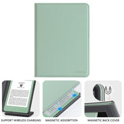 CoBak Case with Stand for for 6" Kindle (2024 & 2022, 11th Gen) | PU Leather Smart Cover with Auto Sleep/Wake & Hand Strap, sage green