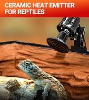 REPTI ZOO 100W Reptile Heat Lamp 2Pack Ceramic Heat Emitter Night Heat Lamp Bulbs Reptile Terrarium Heat lamp Tank Heat Bulb for Turtle Bearded Dragon Gecko Lizard Snake Chicken E26