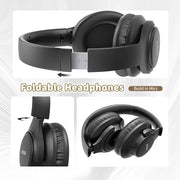 KVIDIO Bluetooth Headphones Wireless Over Ear Headsets 65H Playtime | Deep Bass, HiFi Stereo, Bluetooth 6.0, Microphone, Comfortable Fit, Foldable, Lightweight, Low Latency for Travel Home Office
