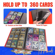 Card Binder 9-Pockets, Trading Card Binder, 20 Pages, 360 Card Capacity Collection Binder, Card Folder for MTG, TCG, Game Cards & Sports Cards（Red）