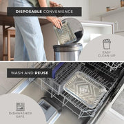 Reli. Aluminum Foil Pans 8x6 (20 Pack) Grill Drip Pans Disposable | Fits Weber & Most Gas/Charcoal Grills | Grease Liner Trays for Easy Cleanup | Oven & Freezer Safe