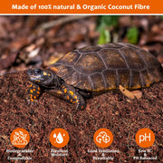 Riare 2 Pack Natural Coconut Fiber Substrate, Coco Coir Reptile Bedding | Coconut Husk Reptile Substrate for Tortoises, Hermit Crabs, Snakes, Bearded Dragon, Geckos, Reptile Enclosure/Terrarium Setup