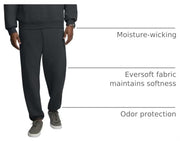 Fruit of the Loom Eversoft Fleece Elastic Bottom Sweatpants with Pockets, Relaxed Fit, Moisture Wicking, Breathable