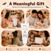 Noosuna Baby Hand and Footprint Paint with Sponge Head, 1.69 fl oz, White | Baby Safe Paint, Non-Toxic and Washable, Newborn Memento, New Mom Gifts, My First Halloween