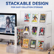 Zeerun 10 Pack Magnetic Card Holders, 35pt UV Protection TCG Trading Cards | 2.5 x 3.5 inch; Archival Safe Non-PVC Acid-Free Material; Ultra Clear Scratch Resistant; Peel-Off Protective Film;