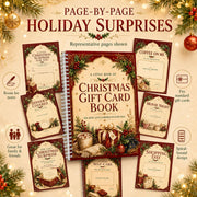 Christmas Gift Card Book for Adults, 5x7 Spiral Bound Gift Card Holder | 12 Surprise Pages | Add Gift Cards or Cash | Write-In Notes | Holiday Keepsake | Stocking Stuffer for Women