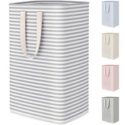 Lifewit 75L Large Collapsible Laundry Basket with Extended Handles, Grey | Foldable Laundry Hamper, Tall Dirty Clothes Basket, Waterproof, Freestanding Design for Bedroom, Bathroom, College Dorm