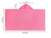 ORIGINAL KIDS Hooded Bath Towel - 100% Cotton Pink Waffle Weave Kids Towel | Oversized 30x56 Large Terry Towel Bath Wrap with a Hood for Kids Toddlers - Super Absorbent Quick Dry Shower Pool Beach Towel