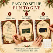 Christmas Gift Card Book for Adults, 5x7 Spiral Bound Gift Card Holder | 12 Surprise Pages | Add Gift Cards or Cash | Write-In Notes | Holiday Keepsake | Stocking Stuffer for Women