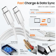 Smart Charging Butler–45W GaN Display Fast Charger with 6.6ft C-to-C Cable | Fast Charging,Active Cooling,90° Foldable Plug,Power Display,Device Recognition,Care Mode,for iPhone 18 Pro Max/17/16,eBook