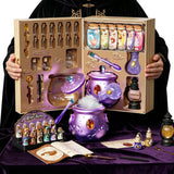 Magic Mix Potion Kit for Kid Age 10+ Light Up Mist Cauldron Girls Witch Toy | Light Sound Mist Cauldron, Light-Up Stand, Retro Lantern, 12 Zodiac Potion Set, Birthday Back to School Gift for Girls 10-12