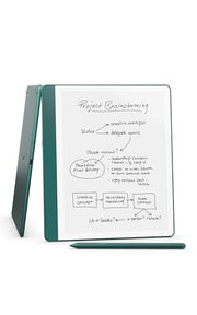 Like-New Amazon Kindle Scribe (64GB) - Your notes, documents and books, all in one place. With built-in AI notebook summarization. Includes Premium Pen - Metallic Jade