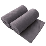 JML Microfiber Bath Towel with Hanging Loop, 2 Pack, 30" x 60", Grey | Oversized, Soft & 7X Absorbent, Fast Drying, No Fading, Lint Free Microfiber Towel for Sport, Travel, Fitness, Yoga