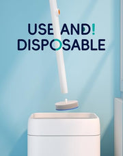 LFBEAR Disposable Toilet Cleaning System - Toilet Brush Kit with 36 High-Performance Refills, Wall Mounted Toilet Brush and Holder for Deep Cleaning Bathroom (Toilet Brush+18 Refills)